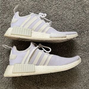 Adidas NMD R1 White and Cream Sneakers